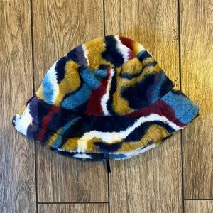 Fuzzy bucket hat